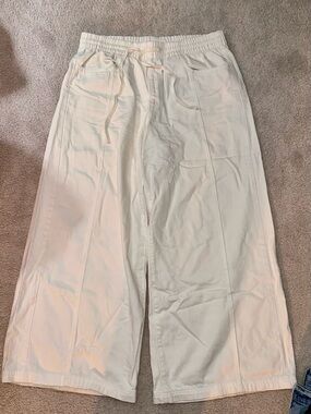 Universal Thread Men's Wide-Leg Drawstring Jeans - White Cream